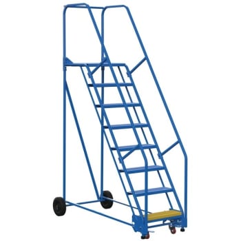 Image for Vestil 58° Perforated 8-Step Rolling Warehouse Ladder 72.63" from HD Supply