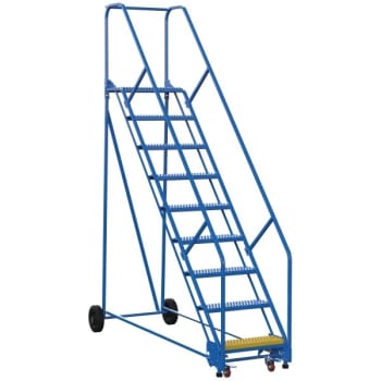 Image for Vestil 50° Grip Strut 9-Step Rolling Warehouse Ladder 91.5" from HD Supply