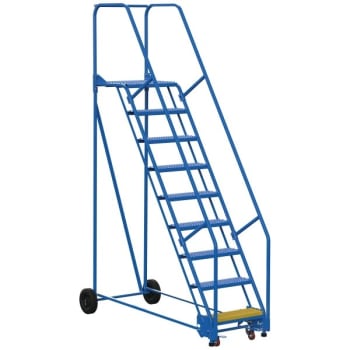 Image for Vestil 58° Grip Strut 9-Step Rolling Warehouse Ladder 78.94" from HD Supply