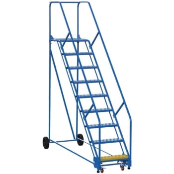 Image for Vestil 50° Grip Strut 9-Step Rolling Warehouse Ladder 97.75" from HD Supply