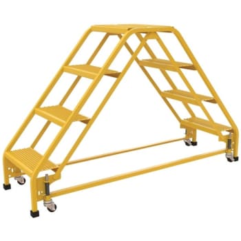 Image for Vestil Perforated 4-Step Double Sided Portable Ladder 65.56 X 19.31" from HD Supply