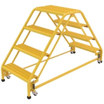Image for Vestil Grip Strut 4-Step Double Sided Portable Ladder 65.56 x 26.06" from HD Supply