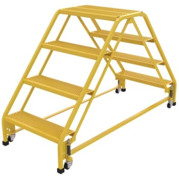 Image for Vestil Perforated 4-Step Double Sided Portable Ladder 65.56 X 26.06" from HD Supply