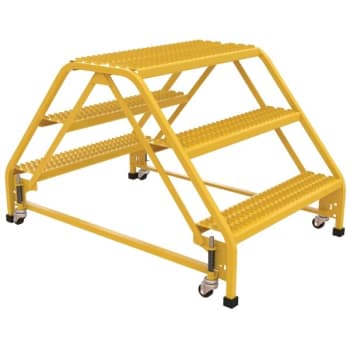 Image for Vestil Grip Strut 3-Step Double Sided Portable Ladder 48.81 x 32.75" from HD Supply