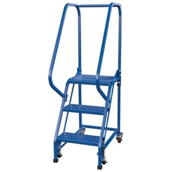 Image for Vestil Grip Strut 3-Step Portable Warehouse Ladder 34.31" from HD Supply