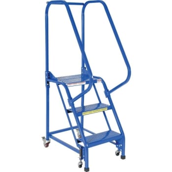 Image for Vestil Perforated 3-Step Portable Warehouse Ladder 34.31" from HD Supply