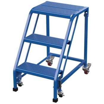 Image for Vestil Perforated 3-Step No Handrail Portable Warehouse Ladder 31.56" from HD Supply