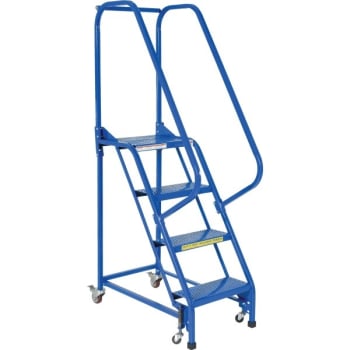 Image for Vestil Perforated 4-Step Portable Warehouse Ladder 40.44" from HD Supply