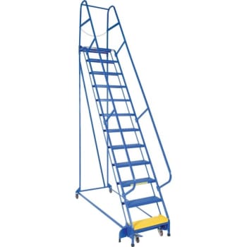 Image for Vestil Perforated 12-Step Portable Warehouse Ladder 87.63 X 33.56" from HD Supply