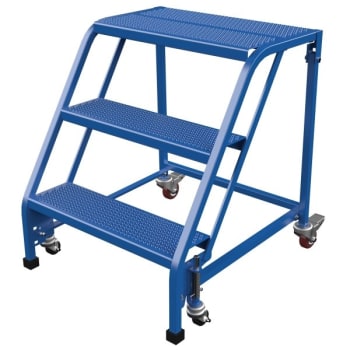 Image for Vestil Perforated 3-Step No Rail Portable Warehouse Ladder 31.56 X 27.63" from HD Supply