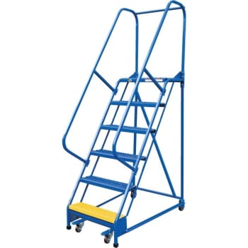 Image for Vestil Grip Strut 6-Step Portable Warehouse Ladder 50.19 x 29.75" from HD Supply