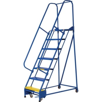 Image for Vestil Perforated 7-Step Portable Warehouse Ladder 56.31 x 29.75" from HD Supply