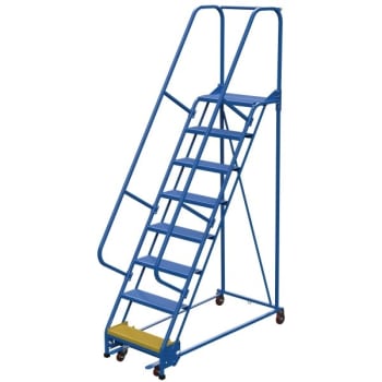 Image for Vestil Perforated 8-Step Portable Warehouse Ladder 63.19 X 29.75" from HD Supply