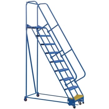 Image for Vestil Grip Strut 9-Step Portable Warehouse Ladder 68.94 X 29.75" from HD Supply