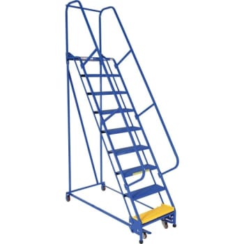 Image for Vestil Perforated 9-Step Portable Warehouse Ladder 58.94 X 29.75" from HD Supply