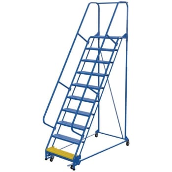 Image for Vestil Perforated 10-Step Portable Warehouse Ladder 75.13 x 38.94" from HD Supply