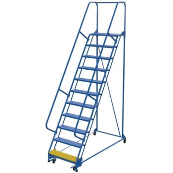 Image for Vestil Perforated 11-Step Portable Warehouse Ladder 81.38 x 38.94" from HD Supply