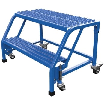Image for Vestil Grip Strut 2-Step No Rail Portable Warehouse Ladder 25.06 x 34.31" from HD Supply