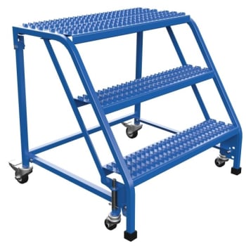 Image for Vestil Grip Strut 3-Step No Rail Portable Warehouse Ladder 31.56 X 34.31" from HD Supply