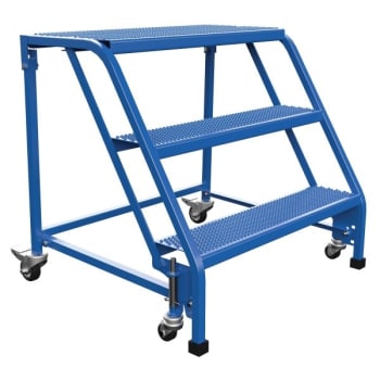Image for Vestil Perforated 3-Step No Rail Portable Warehouse Ladder 31.56 x 34.31" from HD Supply