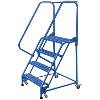 Image for Vestil Grip Strut 4-Step Portable Warehouse Ladder 40.44 x 34.31" from HD Supply