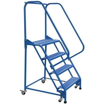 Image for Vestil Perforated 4-Step Portable Warehouse Ladder 40.44 x 34.31" from HD Supply