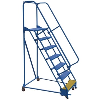 Image for Vestil Perforated 7-Step Portable Warehouse Ladder 56.25 X 38.94" from HD Supply
