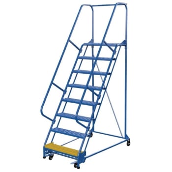 Image for Vestil Grip Strut 8-Step Portable Warehouse Ladder 63.13 X 38.94" from HD Supply