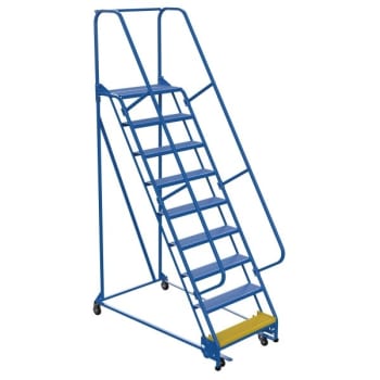Image for Vestil Perforated 9-Step Portable Warehouse Ladder 68.88 x 38.94" from HD Supply