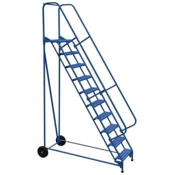 Image for Vestil 58° Grip Strut 10-Step Roll-A-Fold Ladder 78.88 x 34.25" from HD Supply