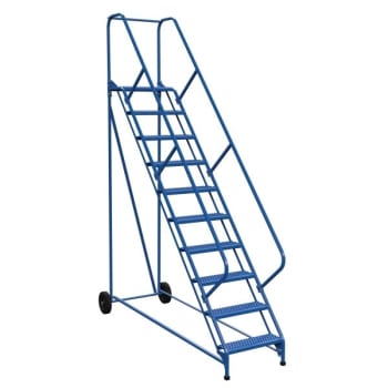 Image for Vestil 50° Grip Strut 10-Step Roll-A-Fold Ladder 95.81 x 34.25" from HD Supply