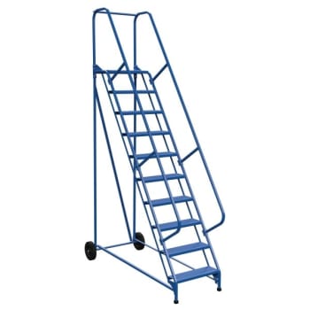 Image for Vestil 58° Perforated 10-Step Roll-A-Fold Ladder 78.88 X 34.25" from HD Supply