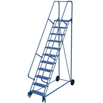 Image for Vestil 58° Perforated 11-Step Roll-A-Fold Ladder 85.13 x 34.25" from HD Supply