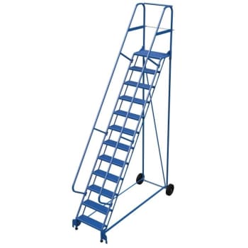 Image for Vestil 58° Grip Strut 12-Step Roll-A-Fold Ladder 91 x 34.25" from HD Supply