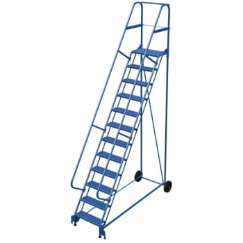 Image for Vestil 58° Perforated 12-Step Roll-A-Fold Ladder 91 X 34.25" from HD Supply