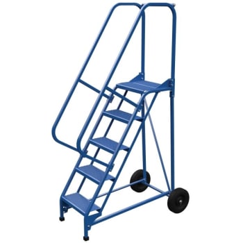 Image for Vestil 58° Perforated 5-Step Roll-A-Fold Ladder 47.63 X 28" from HD Supply
