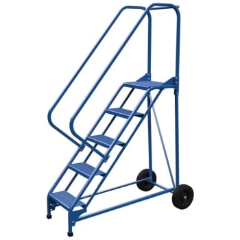 Image for Vestil 50° Perforated 5-Step Roll-A-Fold Ladder 54.31 x 28" from HD Supply