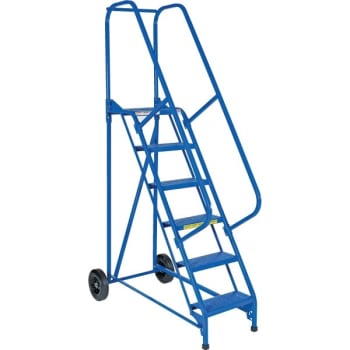 Image for Vestil 58° Perforated 6-Step Roll-A-Fold Ladder 53.75 X 28" from HD Supply