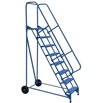 Image for Vestil 58° Perforated 8-Step Roll-A-Fold Ladder 66.38 X 34.25" from HD Supply