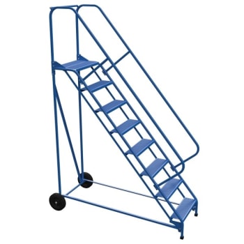 Image for Vestil 50° Perforated 8-Step Roll-A-Fold Ladder 77 X 34.25" from HD Supply