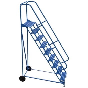 Image for Vestil 58° Grip Strut 9-Step Roll-A-Fold Ladder 72.56 X 34.25" from HD Supply