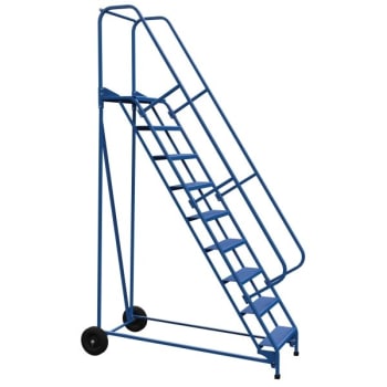 Image for Vestil 58° Perforated 9-Step Roll-A-Fold Ladder 72.56 x 34.25" from HD Supply
