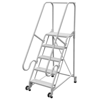 Image for Vestil 58° Perforated Grip Strut 5-Step FDA Tip-N-Roll Ladder 46.63 x 29.5" from HD Supply