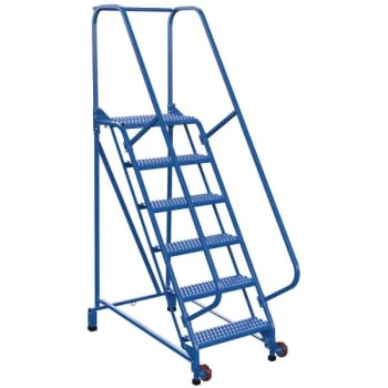 Image for Vestil 58° Grip Strut 6-Step Tip-N-Roll Ladder 54.31 x 29.5" from HD Supply