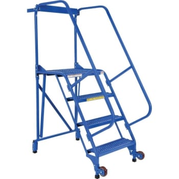 Image for Vestil 58° Grip Strut 4-Step Tip-N-Roll Straddle Ladder 55.75 x 29.5" from HD Supply