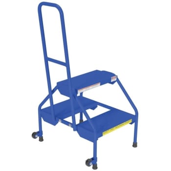 Image for Vestil 2-Step Blue Perforated Steel Portable Ladder" from HD Supply