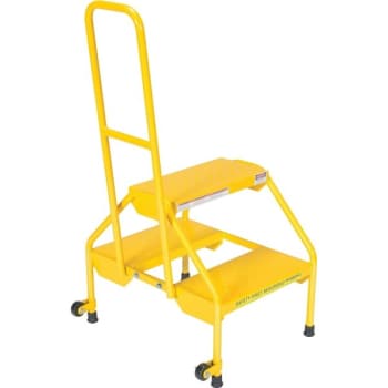 Image for Vestil 2-Step Yellow Perforated Steel Portable Ladder" from HD Supply
