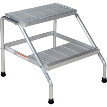 Image for Vestil 2-Step Knock-Down Aluminum Step Stand 24.56 X 22.81" from HD Supply