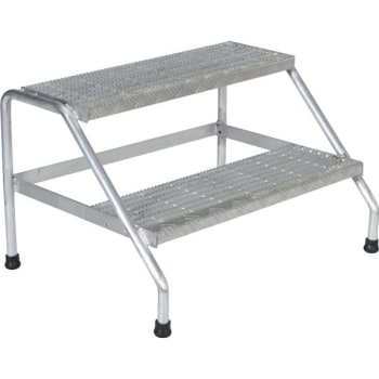 Image for Vestil 2-Step Wide Welded Aluminum Step Stand 24.56 X 32.81" from HD Supply