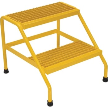 Image for Vestil Yellow 2-Step Welded Aluminum Step Stand 24.56 x 22.81" from HD Supply